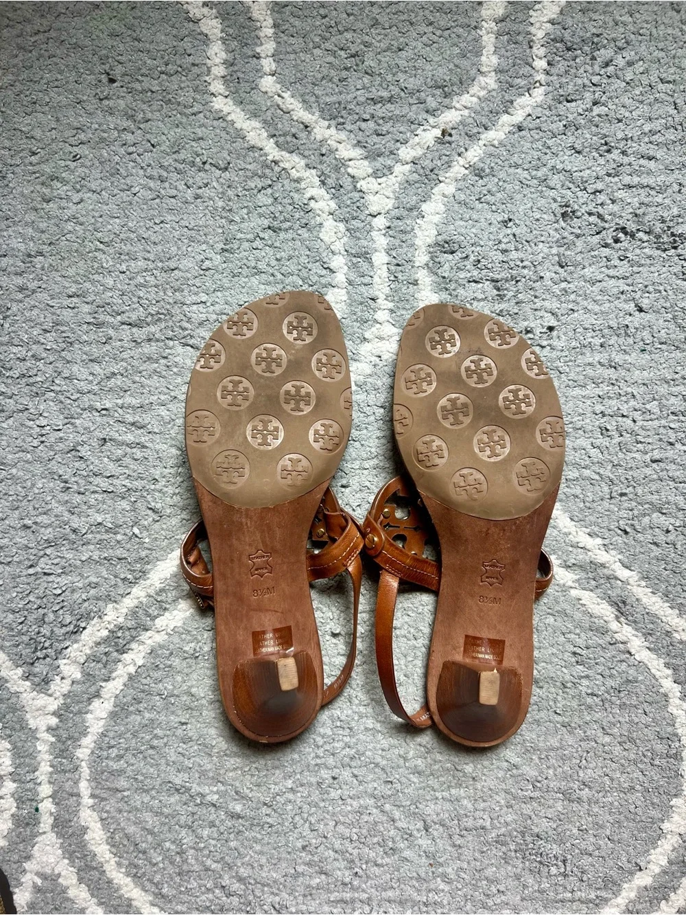 Tory Burch Leather Miller Kitten Heel Sandals, 8.5